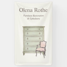 家具の修復、精製及び修理 横断幕