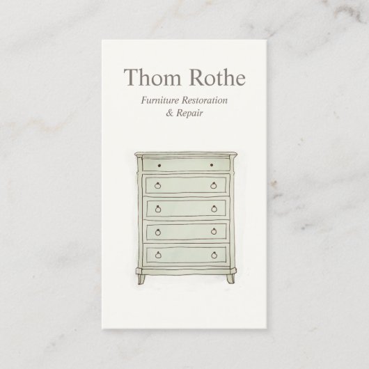 家具の修復、精製及び修理Cal コーリングカード (正面)