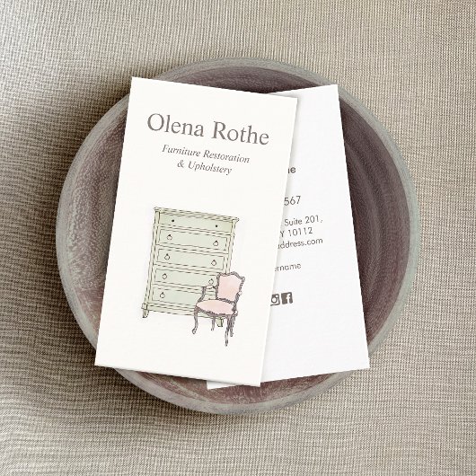 家具の修理、精製、修復 名刺
