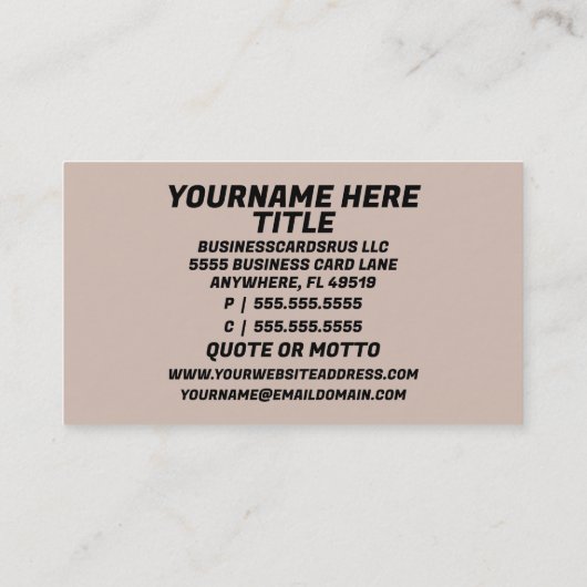 家具の布張り椅子 名刺 (裏面)