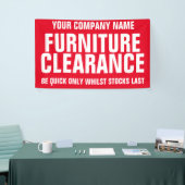 家具の整理ビジネス表記の旗 横断幕 (トレードショー)