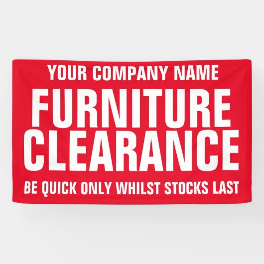 家具の整理ビジネス表記の旗 横断幕 (横)