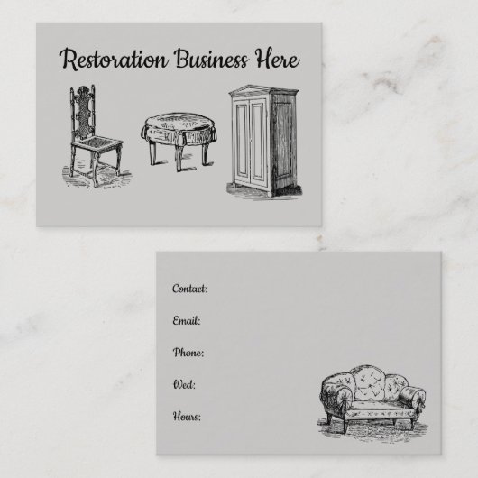 家具の旧式な復帰周期の修理 名刺 (正面/裏面)