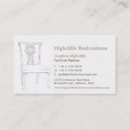 家具の旧式な椅子の復帰の名刺 名刺
