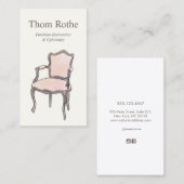 家具の精製と室内装飾 コーリングカード (正面/裏面)