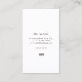 家具の精製と室内装飾 コーリングカード (裏面)