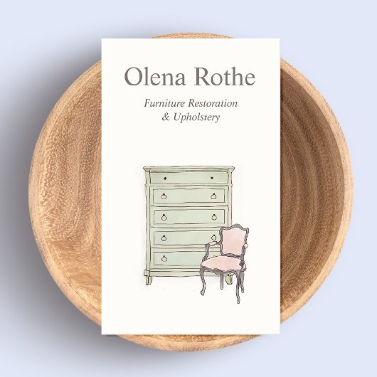 家具の精製、修理および修復の呼び出し コーリングカード