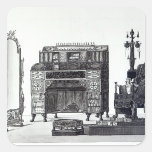 家具をギリシャスタイル スクエアシール (正面)