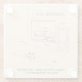 家具を引き裂いている猫 ガラスコースター (裏面)