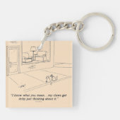 家具を引き裂いている猫 キーホルダー (裏面)