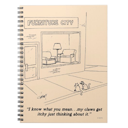 家具を引き裂いている猫 ノートブック (正面)