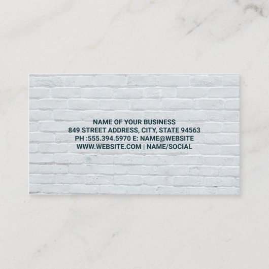 家具アイコン |レンガの壁 名刺 (裏面)