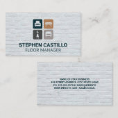 家具アイコン |レンガの壁 名刺 (正面/裏面)