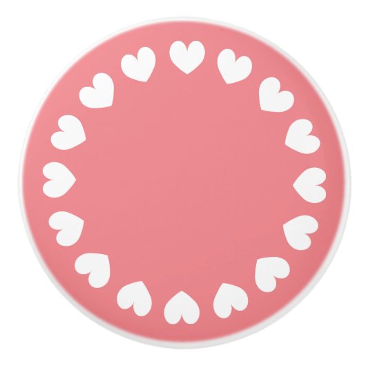 家具カスタムハートドア引き抜きノブ セラミックノブ (正面)