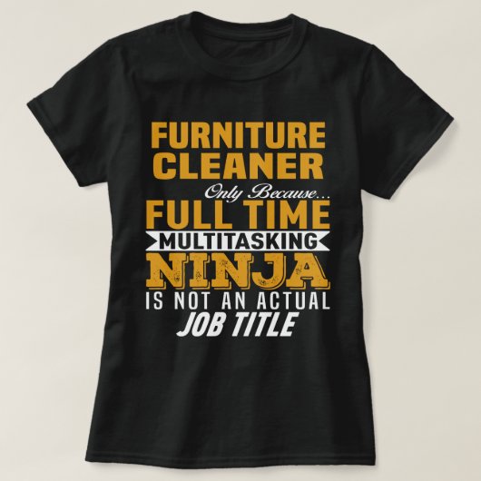 家具クリーナー Tシャツ (デザイン正面)