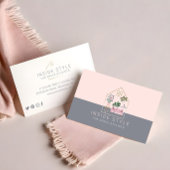 家具デコールホームスタイリッシュステージングピンク&グレー 名刺