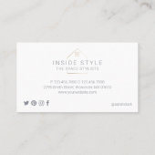 家具デコールホームスタイリッシュステージングピンク&グレー 名刺 (裏面)