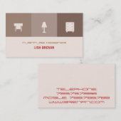 家具デザイナチェアルームデコールリビングホーム 名刺 (正面/裏面)