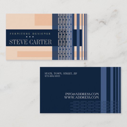 家具デザイナーインテリアデコーウッドワーカーカード 名刺 (正面/裏面)