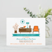 家具モダン引っ越し祝いパーティーパーティの招待状 招待状 (スタンド正面)