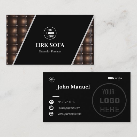 家具レザーソファーデザインプロフェッショナル 名刺 (正面/裏面)