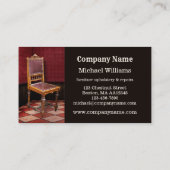 家具修理および室内装飾の名刺 名刺 (裏面)