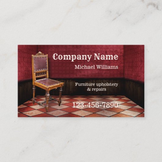 家具修理および室内装飾の名刺 名刺 (正面)