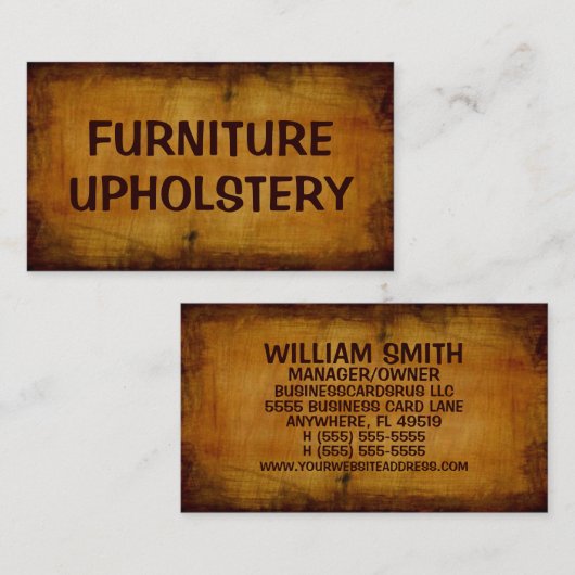 家具内装品アンティーク名刺 名刺 (正面/裏面)