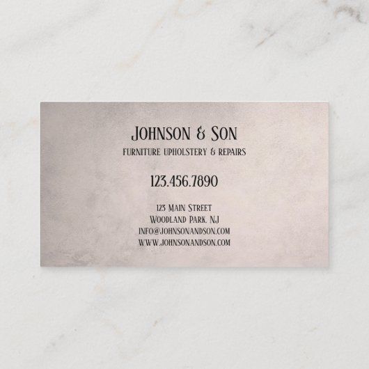 家具内装用名刺 名刺 (裏面)