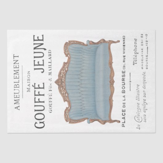 家具広告フランスのヴィンテージの分離 薄葉紙 (正面)