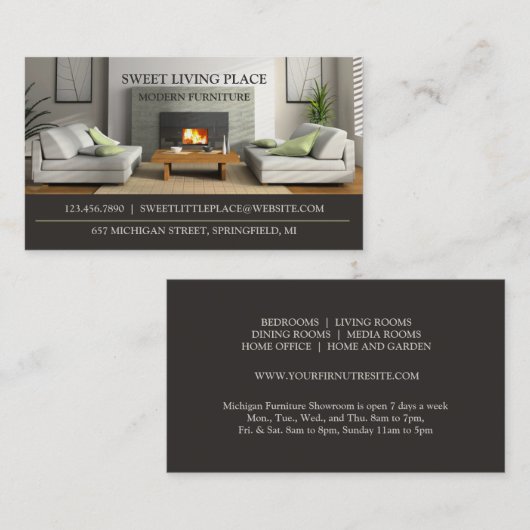 家具店の名刺 名刺 (正面/裏面)