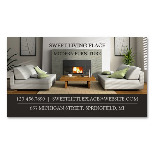 家具店 マグネット名刺 (正面)