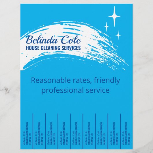 家具洗浄メイドのスワイプの涙オフ チラシ (正面)