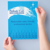 家具洗浄メイドのスワイプの涙オフ チラシ (手)