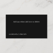 家具組立て用スクリュードライバーブラック 名刺 (裏面)