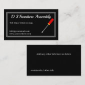 家具組立て用スクリュードライバーブラック 名刺 (正面/裏面)