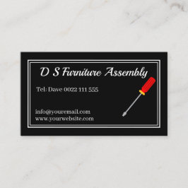 家具組立て用スクリュードライバーブラック 名刺