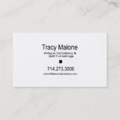 家具製造販売業の専門家、家具デザイナー 名刺 (裏面)