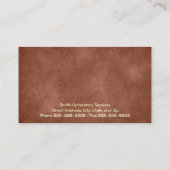 家具製造販売業のUpholstererの革名刺 名刺 (裏面)