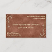 家具製造販売業のUpholstererの革名刺 名刺 (正面)
