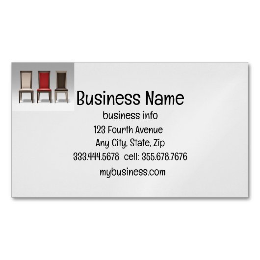 家具販売修理家具 マグネット名刺 (正面)
