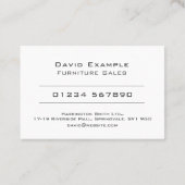 家具販売（写真入り） 名刺 (裏面)