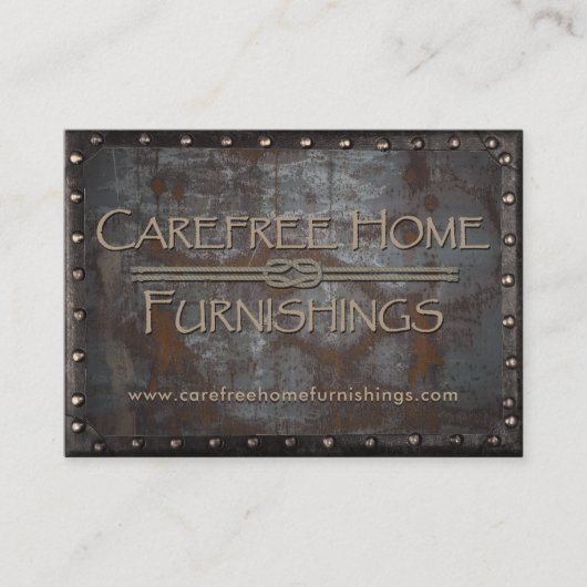 家具類さび付き金属枠ヴィンテージ 名刺 (正面)