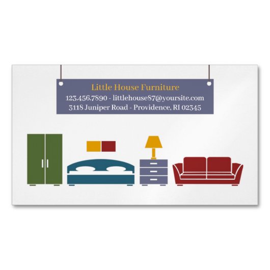 家具 マグネット名刺 (正面)