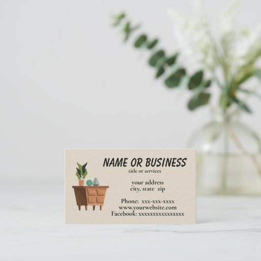 家具 名刺 (スタンド正面)