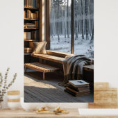 家具、木製の居心地の良い北欧シンプルの木造 ポスター (キッチン)