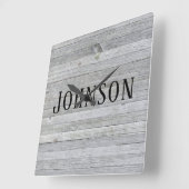 家名の木目 スクエア壁時計 (傾斜)