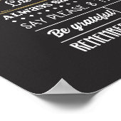 家名付きハウスルール白金ゴールド ポスター (角)