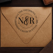 家名入りリターンアドレス サークル セルフインキングスタンプ