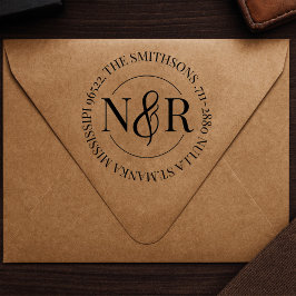 家名入りリターンアドレス サークル セルフインキングスタンプ